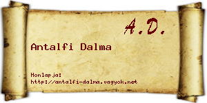 Antalfi Dalma névjegykártya